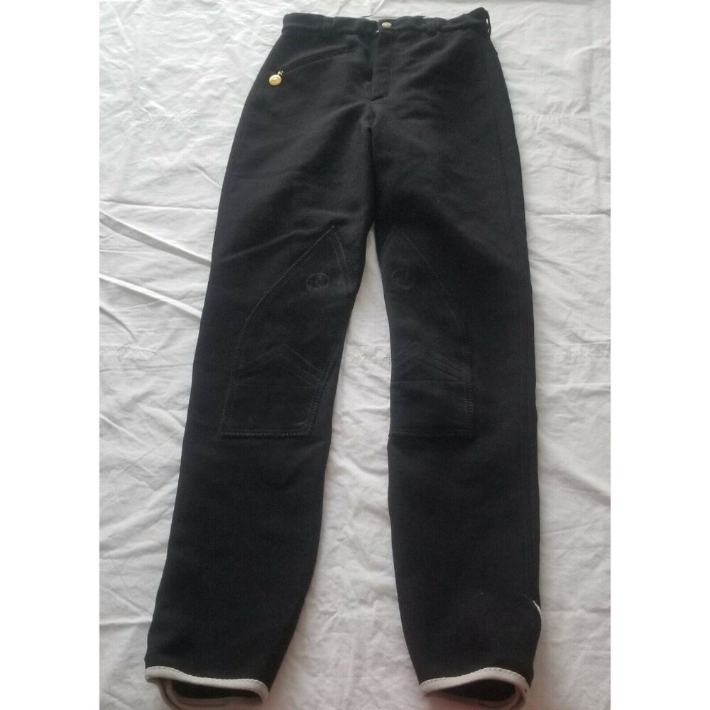 Kentucky Sports Womens High Rise Straight Leg Knit Riding Pants Stretch Black